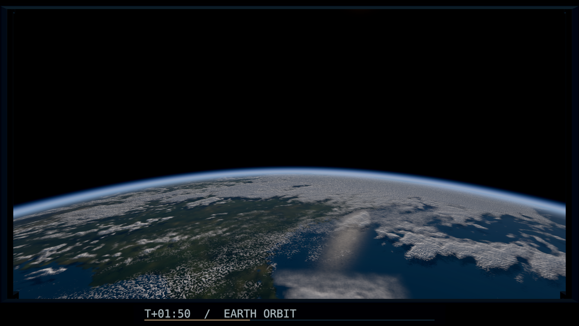 Front wall at story 3:20, Earth limb from orbit