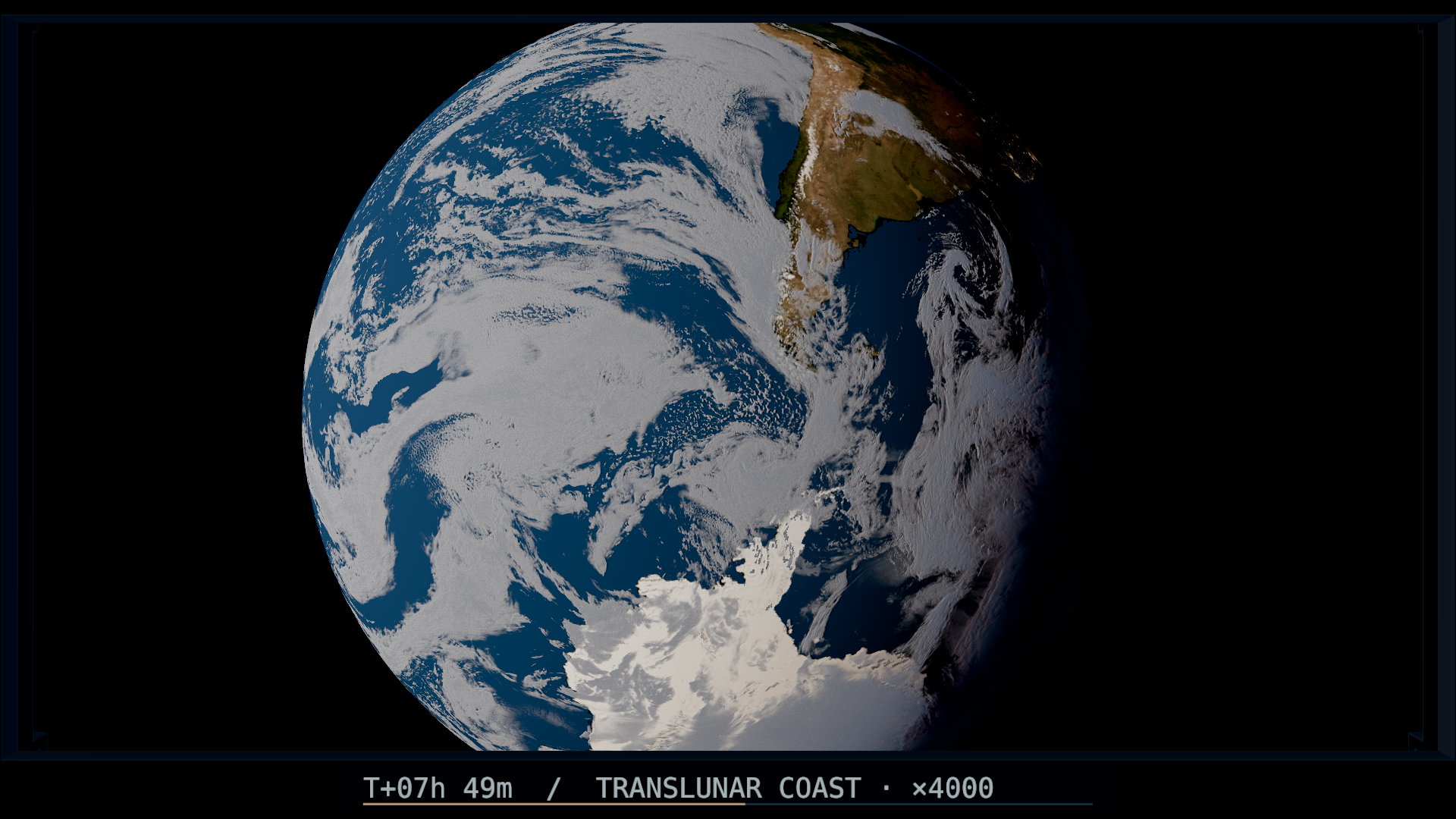 Front wall at story 4:48, Earth filling the window