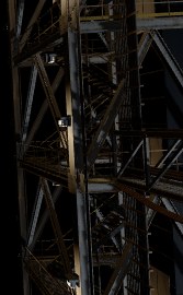 Tower before baking, night