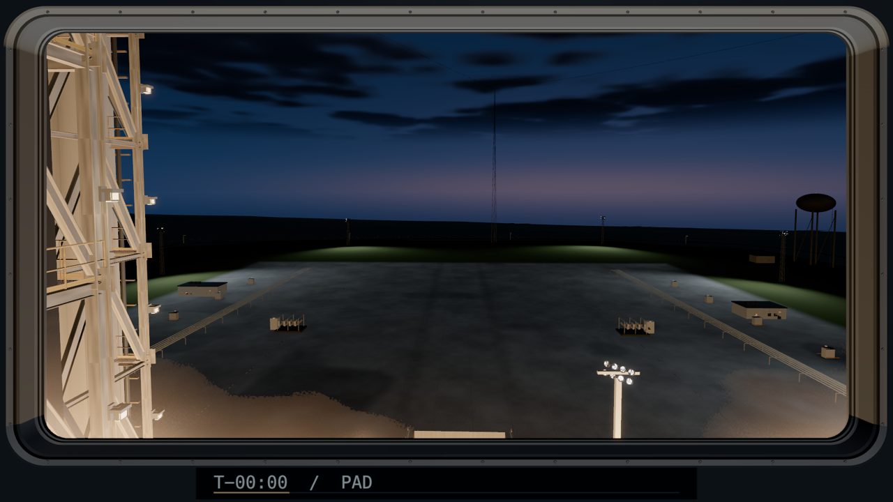 Front window at T-0:00 after the matte switches off