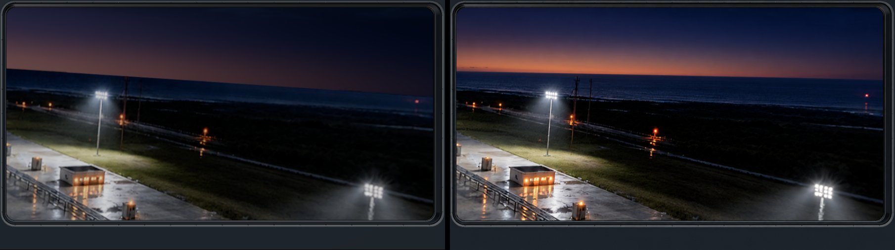 Current right window at T-0:08 beside the AI horizon correction